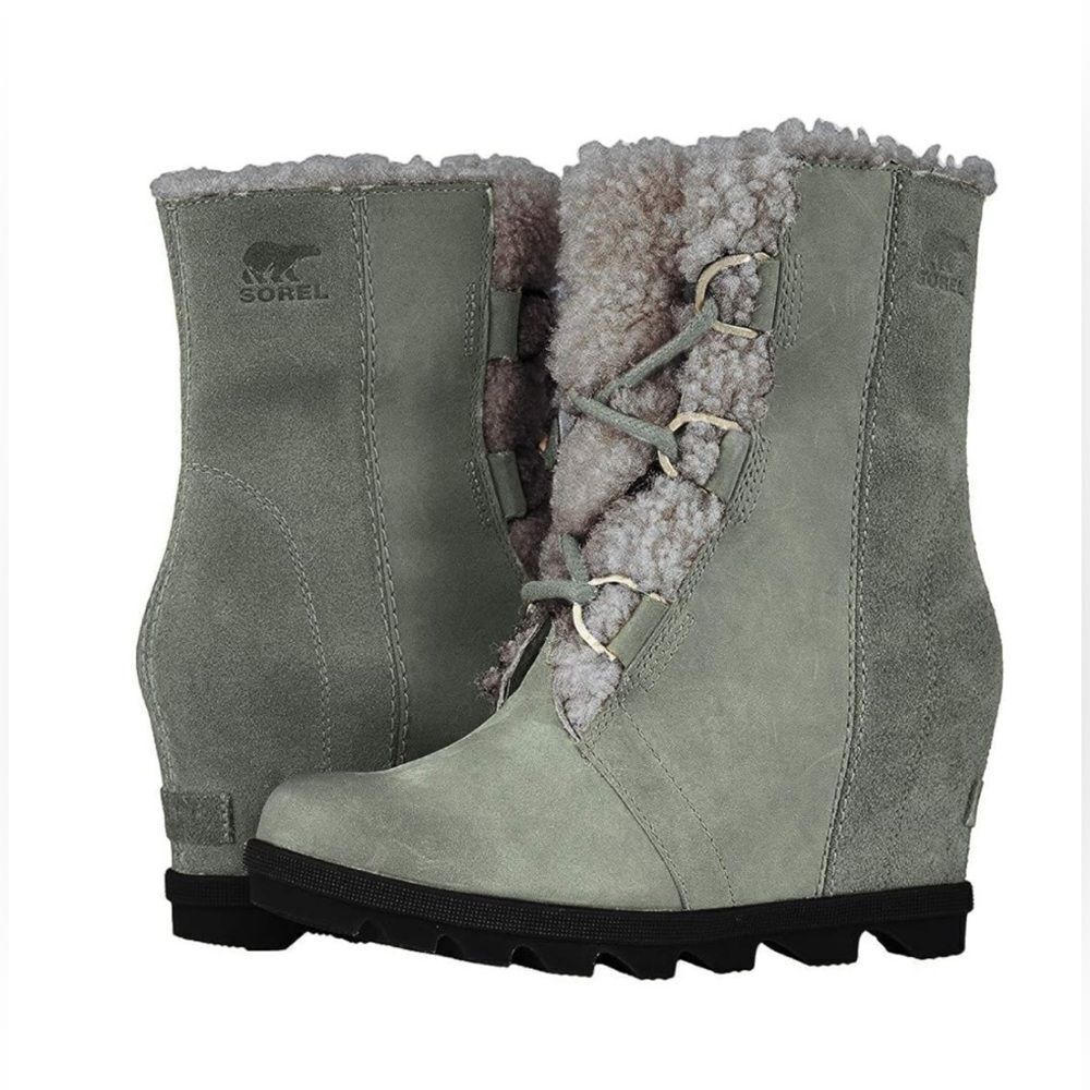 Sorel Women's Joan Joan of Arctic Wedge Shearling Boots Size 7.5